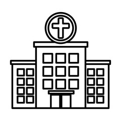 hospital building isolated icon vector illustration design