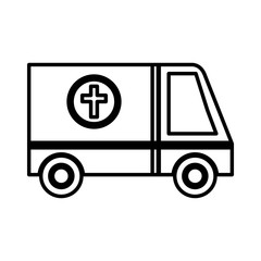ambulance vehicle isolated icon vector illustration design