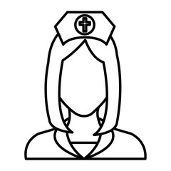 woman nurse avatar character vector illustration design