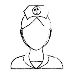 woman nurse avatar character vector illustration design