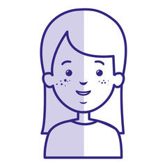 beautiful and young woman character vector illustration design