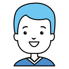 young man avatar character vector illustration design