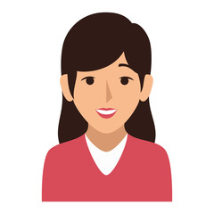 beautiful and young woman character vector illustration design