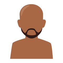 young man shirtless avatar character vector illustration design