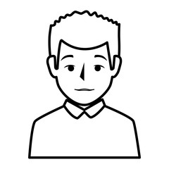 young man avatar character vector illustration design