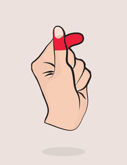 hands with sign mini heart