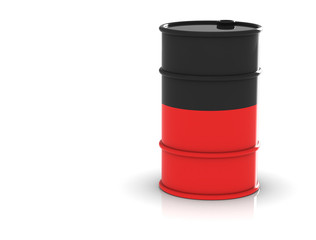 Oil barrels on a white background.3D rendering