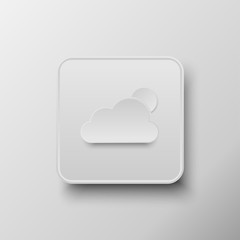 Weather button, white button