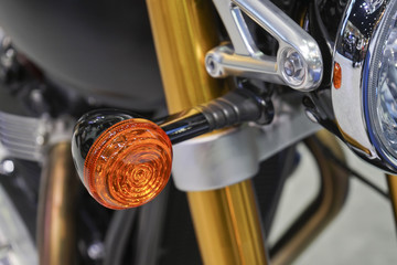 Motorcycle turn signal.