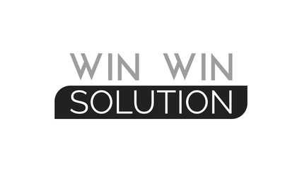 Win Win Solution Typography Design