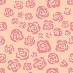 Roses vector seamless pattern. Roses seamless pattern. Vector seamless pattern with roses