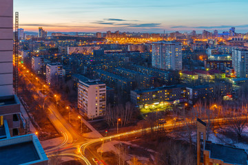 big city at night