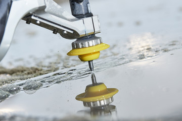 Hydroabrasive treatment. Metalworking cutting with water jet