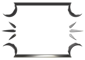 Fototapeta premium 銀色 フレーム