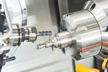 industrial metalworking cutting process by CNC milling cutter