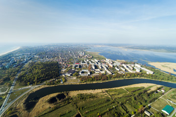 Aerial view of Liepaja city surroundings, Latvia.
