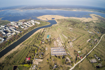 Aerial view of Liepaja city surroundings, Latvia.