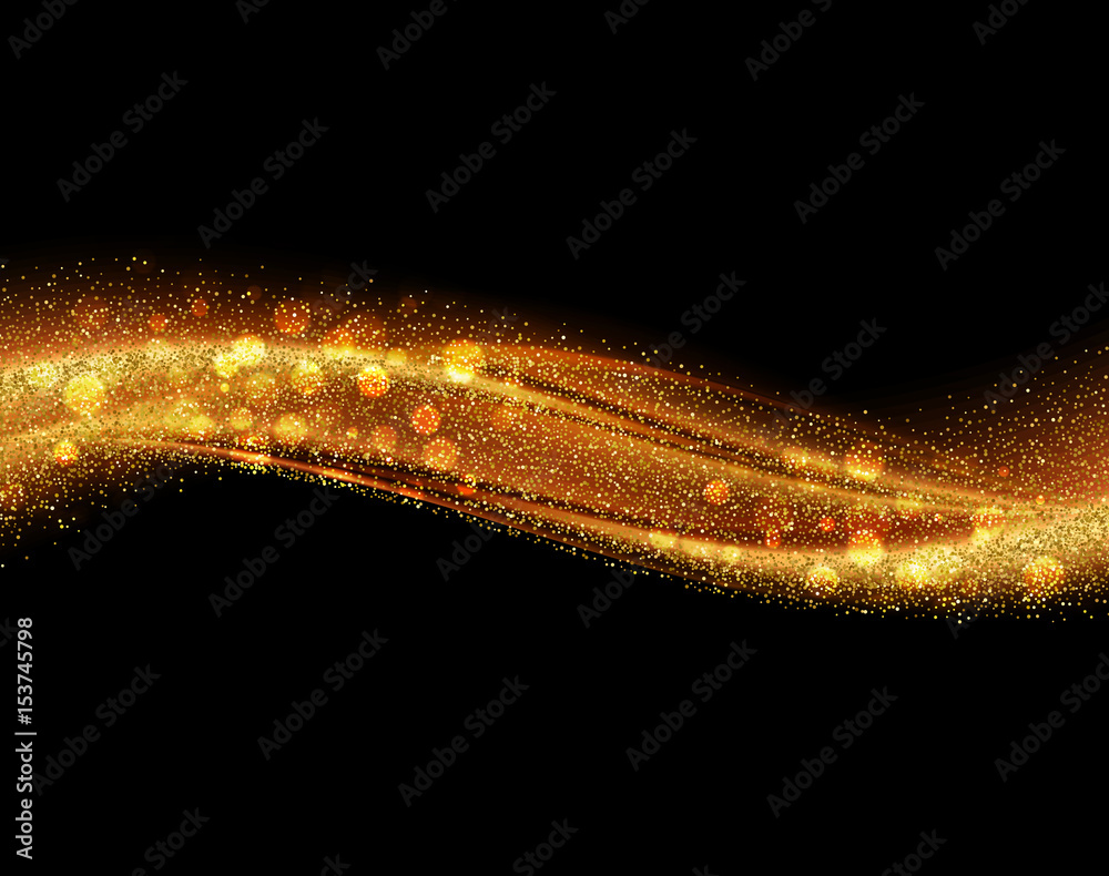 Poster Abstract color wave design element
