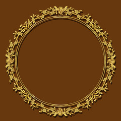 frame gold color with shadow