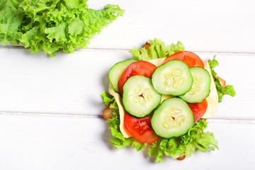 Sandwich with vegetables