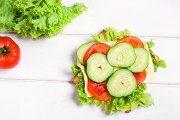 Sandwich with vegetables