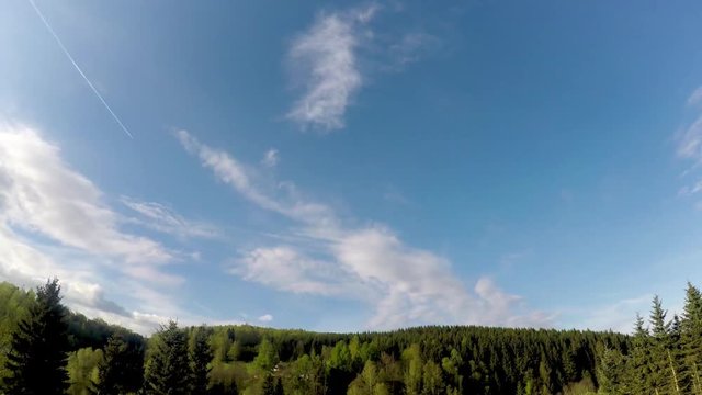 Timelapse of clouds at blue sky