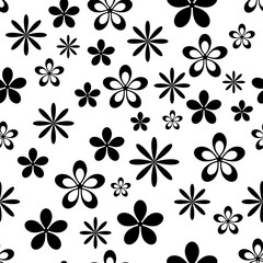 Flower seamless pattern. Seamless flower pattern. Seamless pattern with flowers. Vector illustration. Vector texture. Vector seamless pattern.