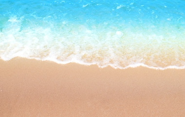 Fototapeta na wymiar Wave & Sand beach background 