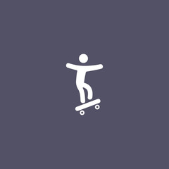 Fototapeta na wymiar simple Skateboarder icon