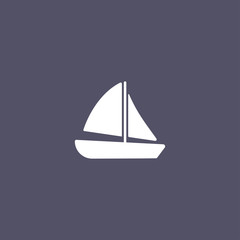 simple Sailboat icon