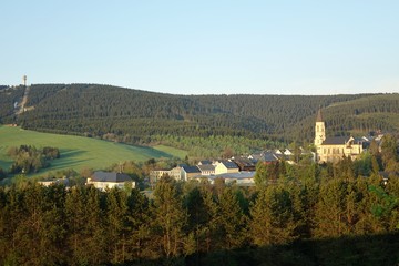 Fototapeta na wymiar kurort oberwiesenthal im erzgebirge