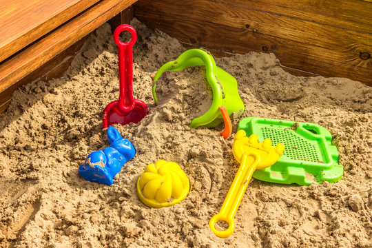 sandbox on children playground