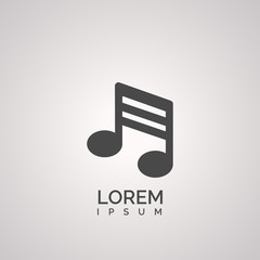Musical note with three lines icon © turan767