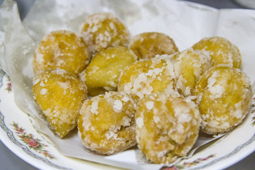 Akehgss candy,Cake Swan eggs,Thai dessert.