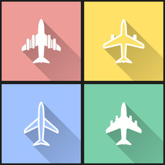 Airplane icon set.