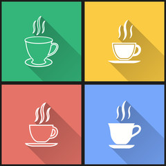 Coffee cup icon set.