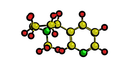 Molecular structure of nicotine