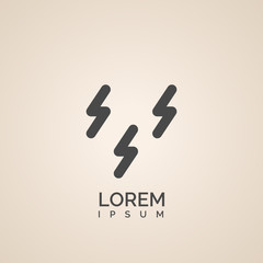 simple thunder icon