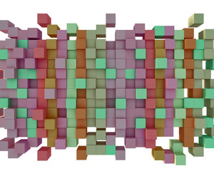 Abstract background from cubes, 3d illustration