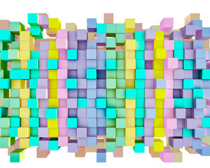 Abstract background from cubes, 3d illustration