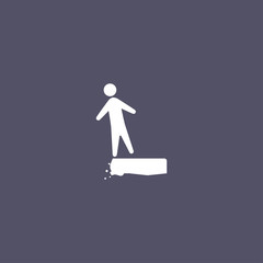 man on the cliff icon