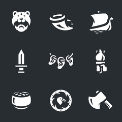 Vector Set of Viking Icons.