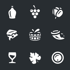 Vector Set of Wine Icons.