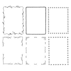 Hand drawn rectangular frames.