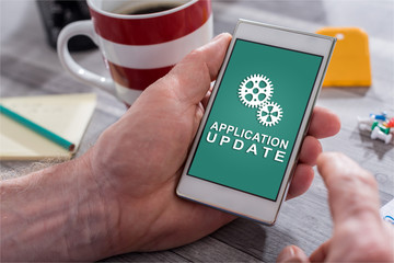 Application update concept on a smartphone