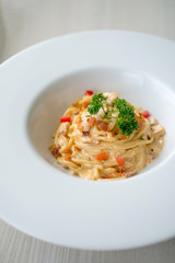 Carbonara bacon and ham