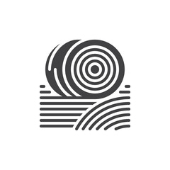 Bales of hay icon vector, filled flat sign, solid pictogram isolated on white. Symbol, logo illustration. Pixel perfect © alekseyvanin