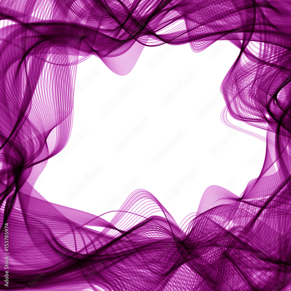 Poster abstract lilac round frame on a light background.