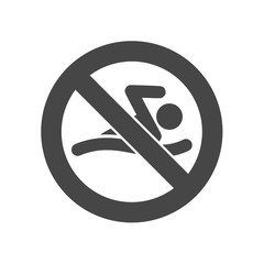 Vector no swimming sign - Illustration