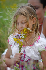 Girl with flowers